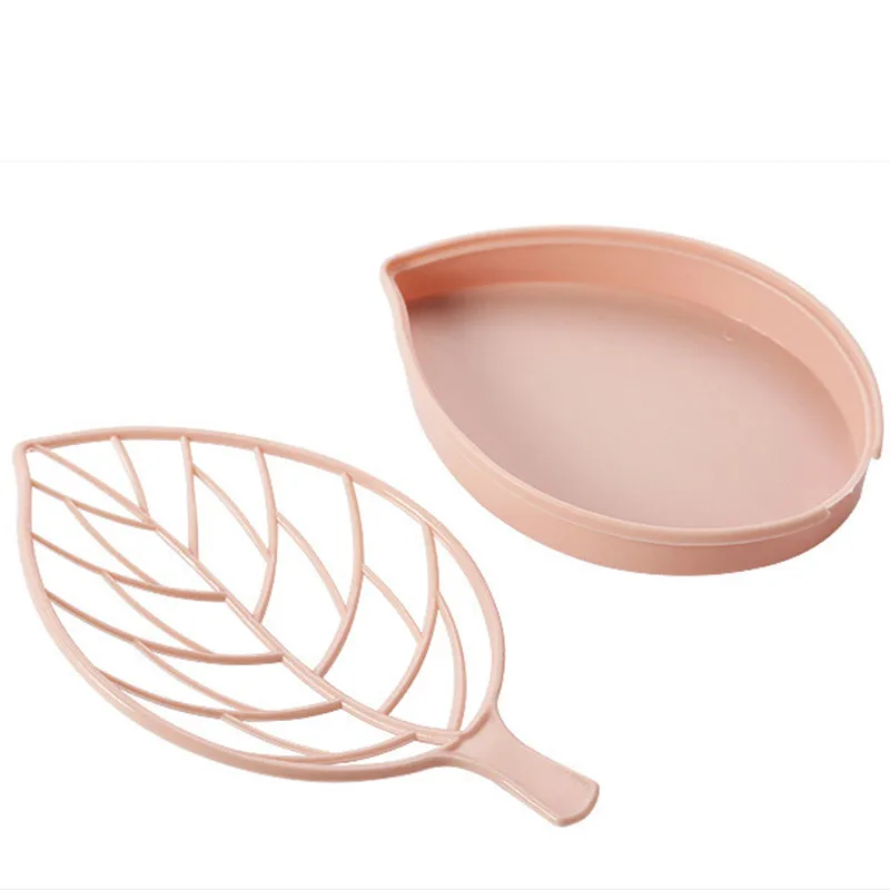 

1Pcs Bathroom Soap leaf shape Holder Shower Soap Box Dish Storage Plate Holder Case Bathroom Box Shelf Wall Dishes Accessories