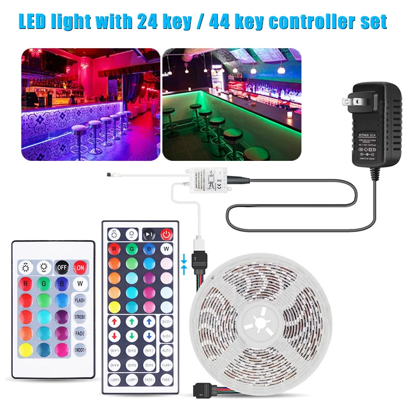 

RGB LED Strip Light Flexible Waterproof Remote Control Colorful Decorative Lamp L5