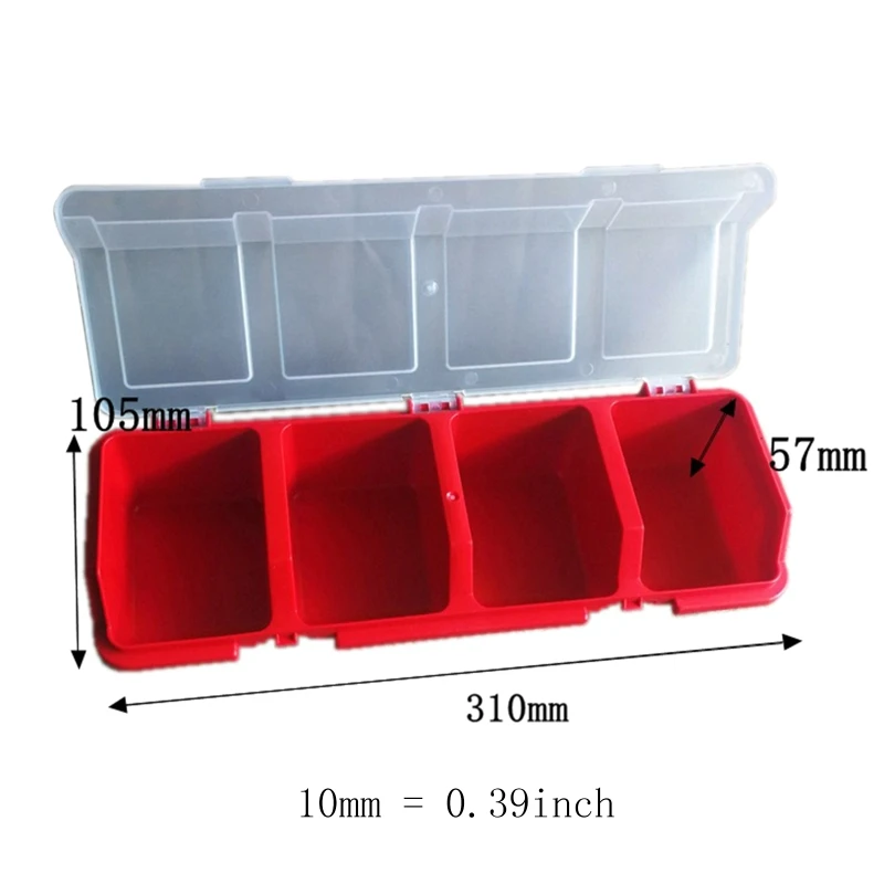 

Plastic Tools Storage Box with Cover Parts Screw Toolbox Case Components Sorting T8WE