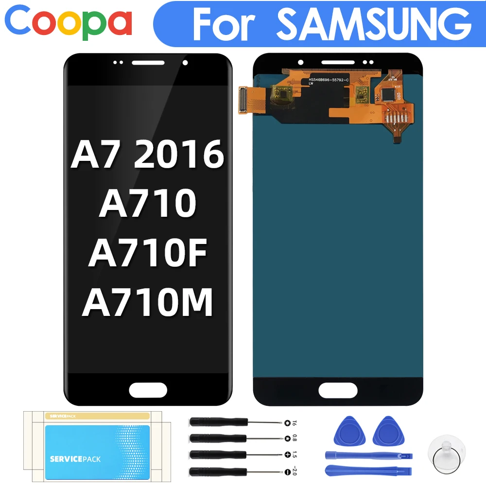 ЖК дисплей для Samsung Galaxy A7 2016 A710 сменный A710F A710M с сенсорным экраном и дигитайзером в