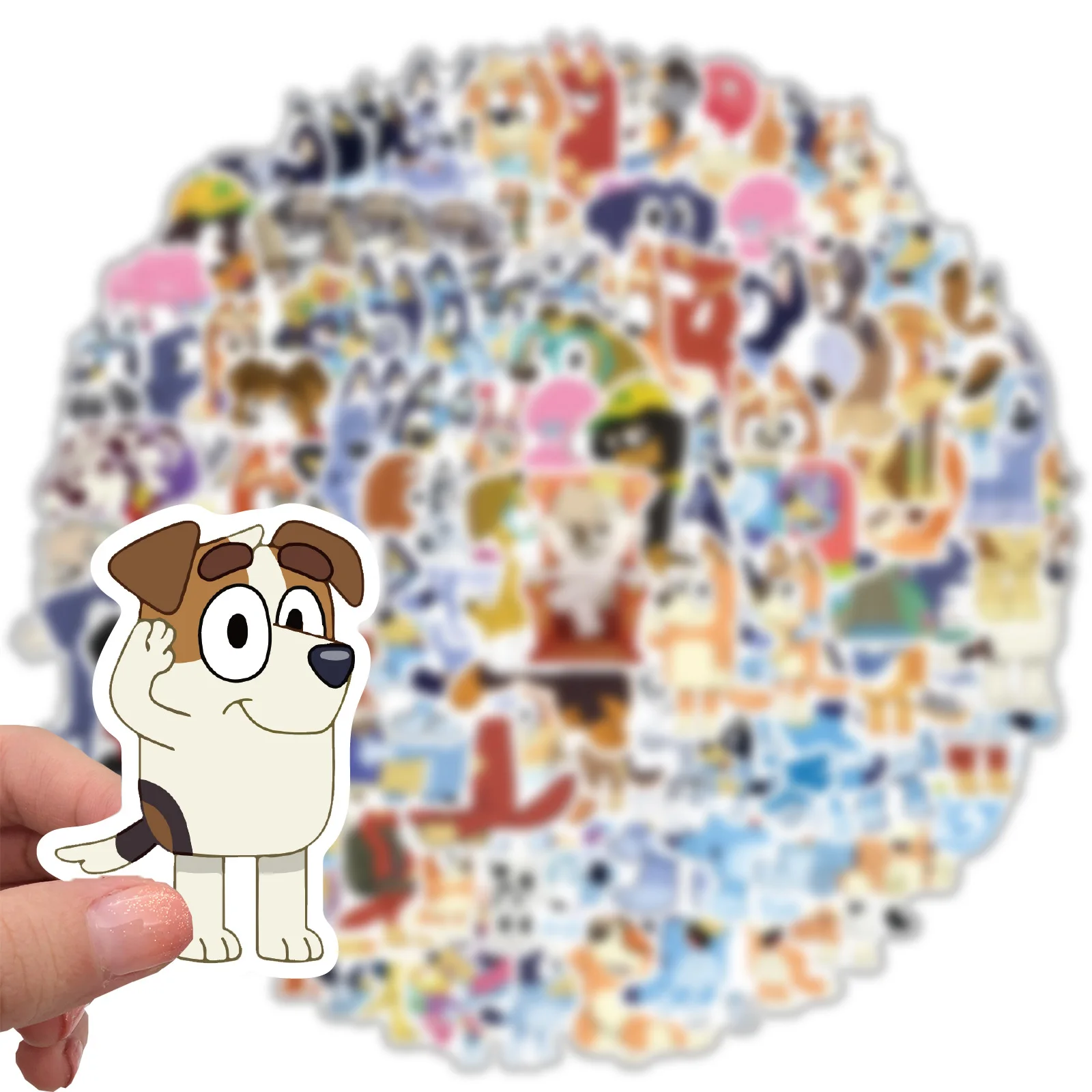 10/100 Uds Bluey de dibujos animados lindo pegatinas Anime monopat&iacute;n DIY equipaje guitarra etiqueta engomada del ordenador port&aacute;til perrito Bluey Bingo impermeable juguetes de los ni&ntilde;os-3