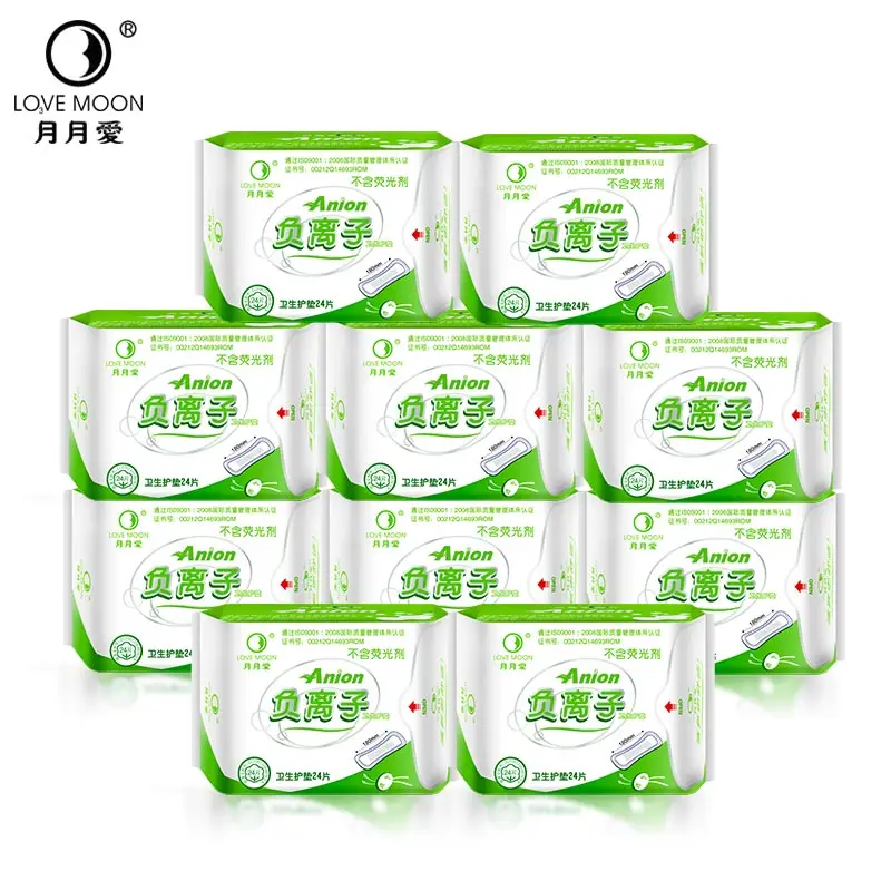 

10 Pack anion winalite love moon anion pads winalite women strip anion love moon brand panty liners maandverband sanitary pads