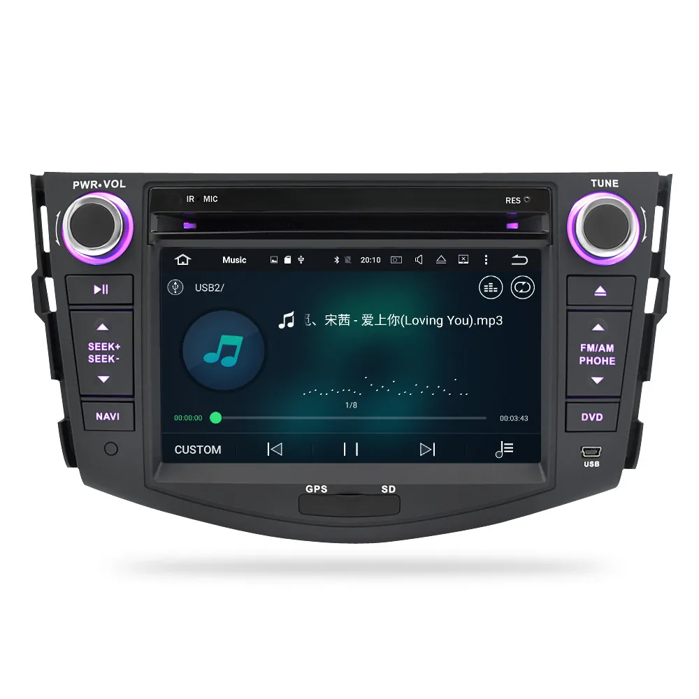 Ips экран Android 9,0 автомобильный Радио dvd-плеер навигация для Toyota RAV4 RAV 4 2007-2011 gps Мультимедиа Стерео головное устройство 4G ram