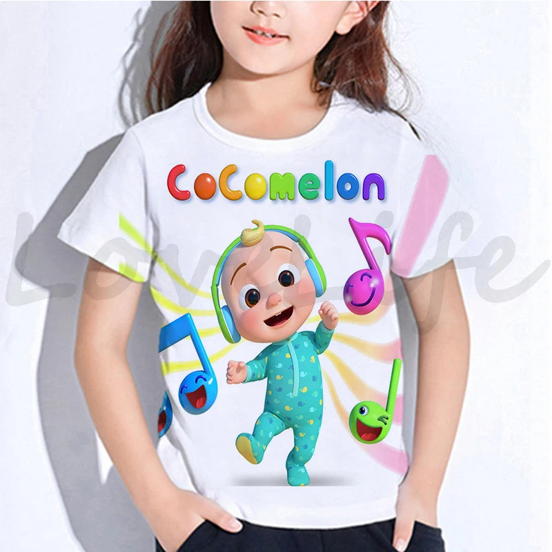 Детская Cocomelon 3D футболка Милая летняя детская одежда футболки с рисунками из