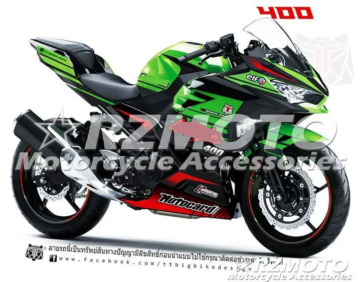 Углеродное волокно лакированные украшения для мотоцикла kawasaki ninja 400 2018 все виды