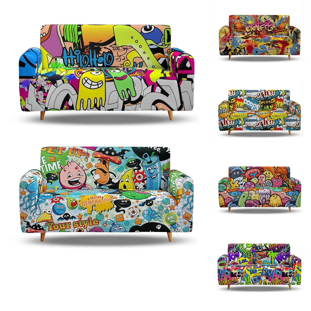 Эластичный чехол для дивана цветное покрывало из спандекса гостиной