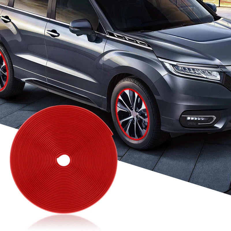 8 м ПВХ колеса автомобиля протектор ступицы наклейка обода Защитная Резиновая