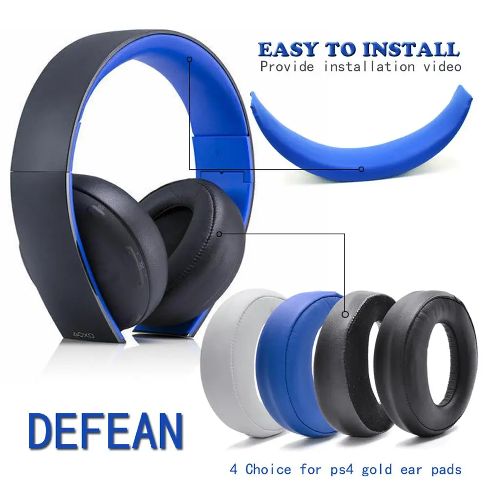 

Ear pads cushion Headband cover for Sony PlayStation Gold Wireless CECHYA-0083 Stereo PS3 PS4 7.1 Virtual Surround Headphone