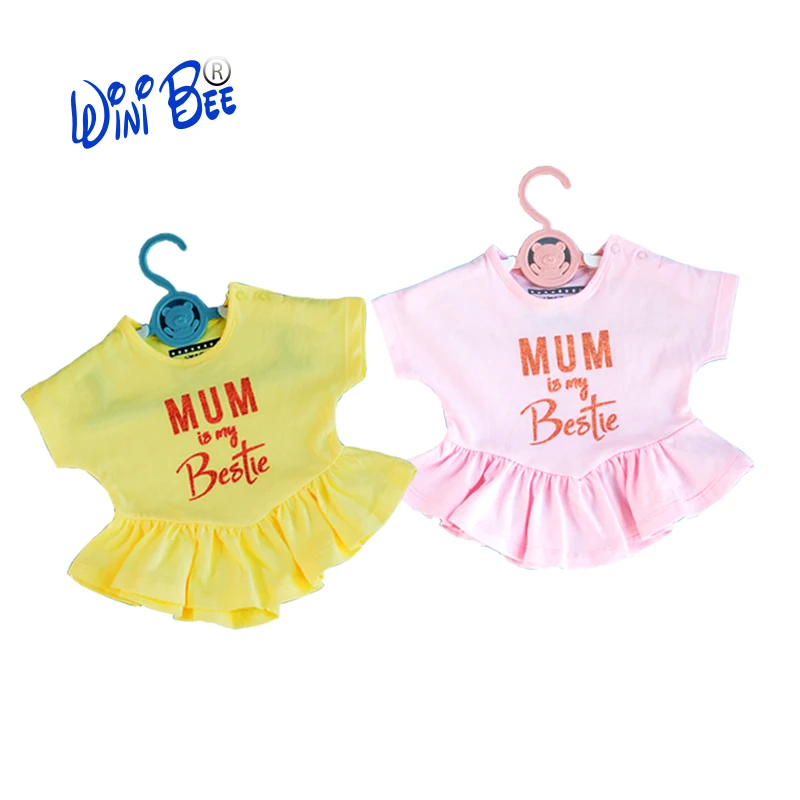 Детское хлопковое платье с коротким рукавом на возраст 0-24 месяца