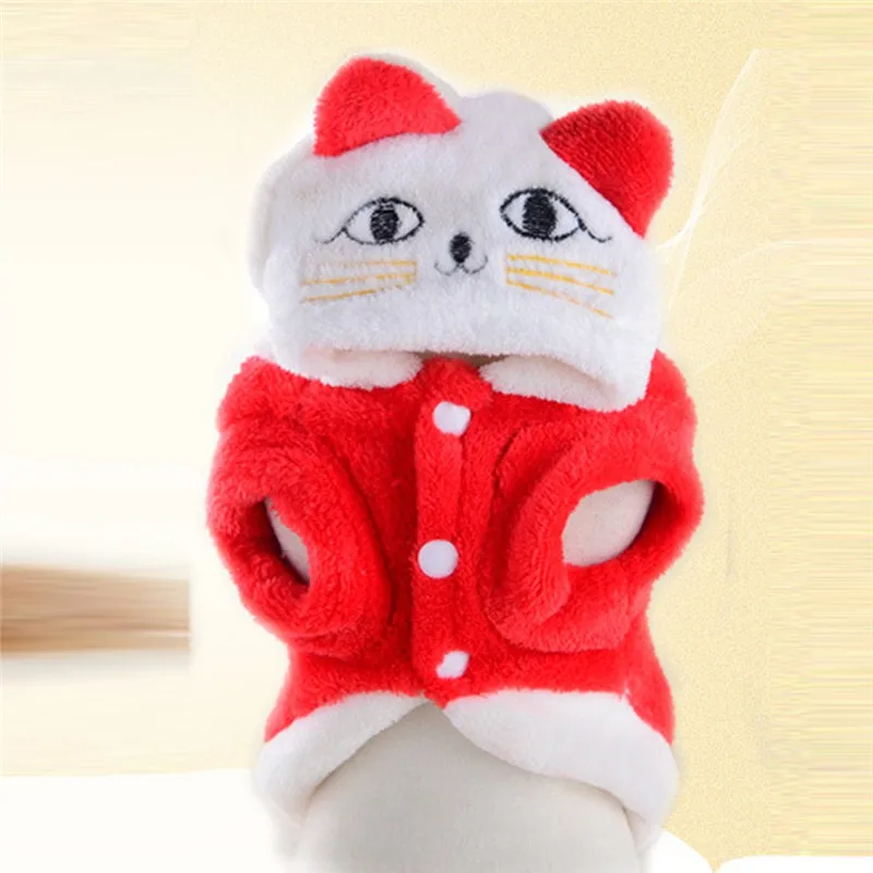 Питомец собака зимняя с изображением котенка одежда капюшоном Собака топ