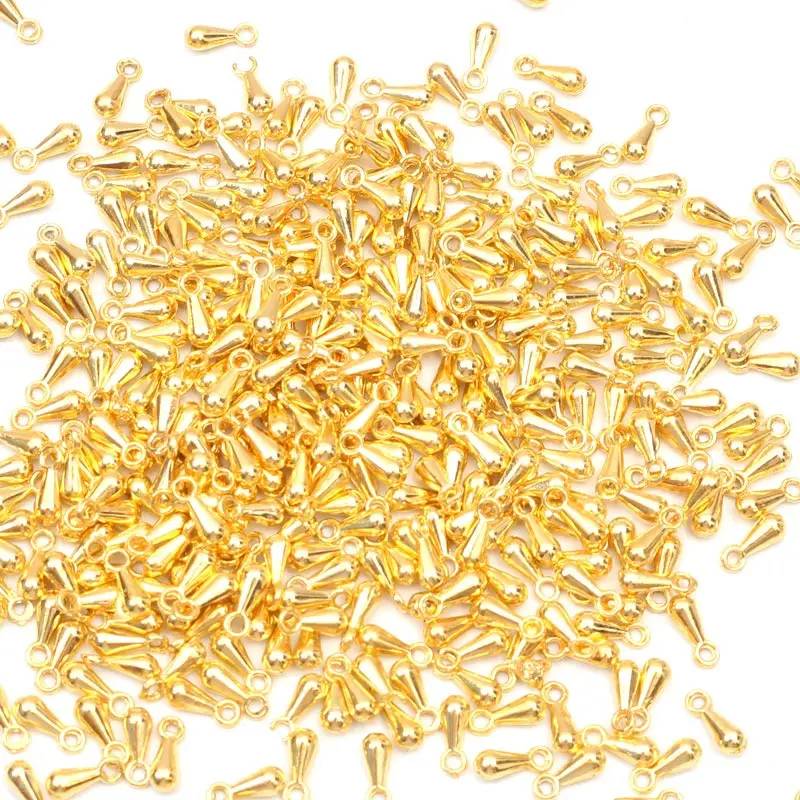 100Pcs7x3mm хвост удлиняющаяся цепочка металлические подвески в форме капель воды
