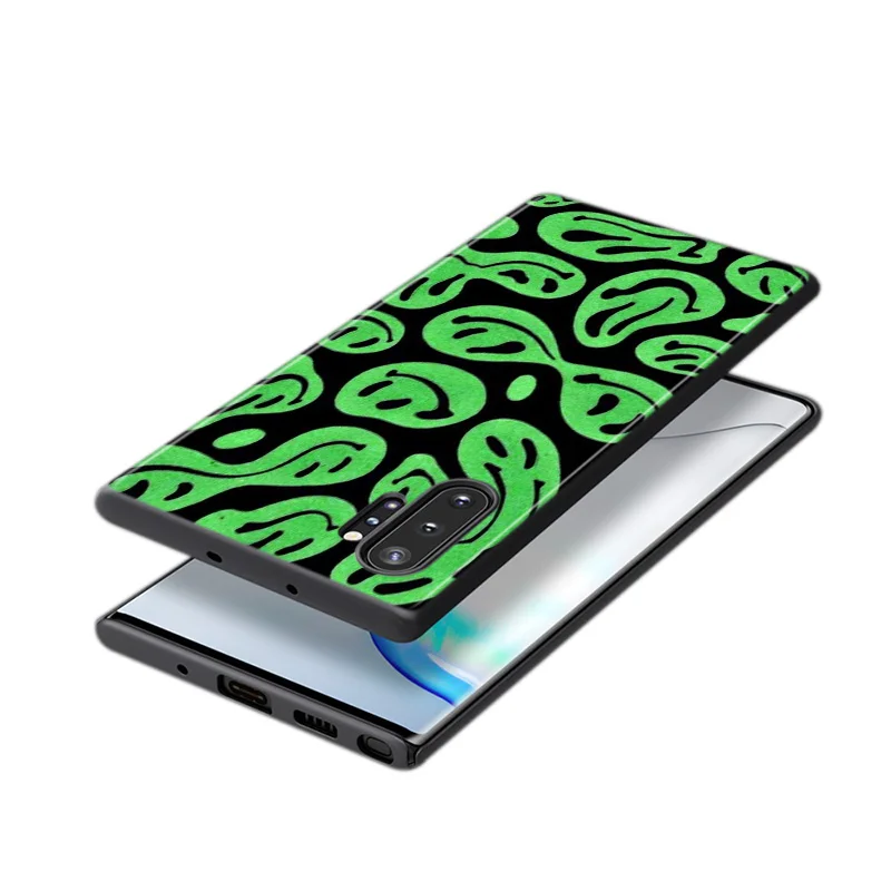 

Funny Distorted Face For Samsung Galaxy Note 20 10 9 8 S21 S10 S10E S9 S8 S7 Ultra Lite Plus Pro Black Soft 5G Phone Case