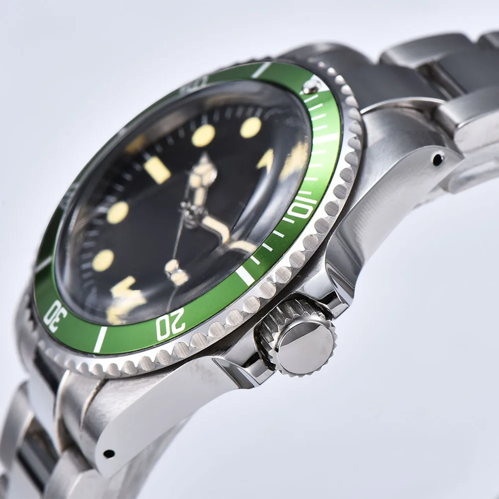 Роскошные автоматические механические часы 40 мм светящиеся мужские со стальным