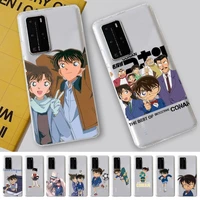 anime detective conan phone case for huawei p 20 30 40 pro lite psmart2019 honor 8 10 20 y5 6 2019 nova3e