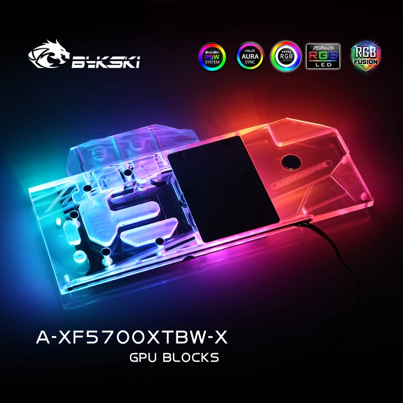 Блок охлаждения воды Bykski A-XF5700XTBW-X для видеокарты XFX RX 5700 XT Black Wolf | Компьютеры и офис