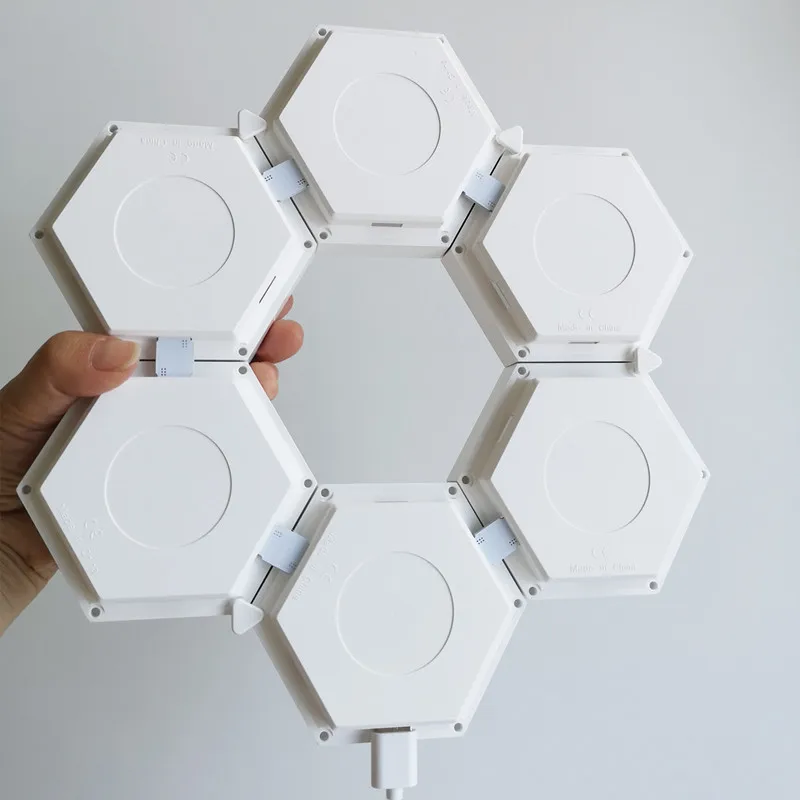 Дистанционный красочный DIY квантовый светильник, сенсорный датчик, Ночной светильник, модульный шестигранный светодиодный магнитный светильник, настенный светильник для спальни, ночной Светильник