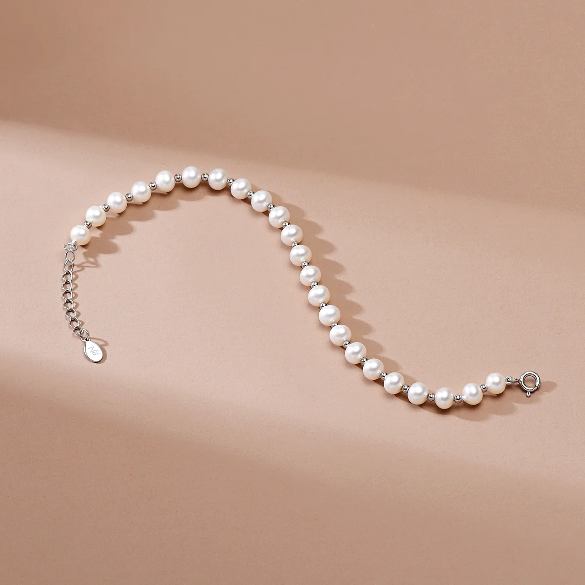 

gN Pearl Genuien 5-6mm White Natural Freshwater Pearl Bracelets 16CM+3CM Adjustable Chain gNPearl Fine Jewelry For Women Gift