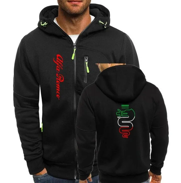 Осенняя брендовая мужская одежда alfa romeo толстовка с принтом Тонкая куртка на