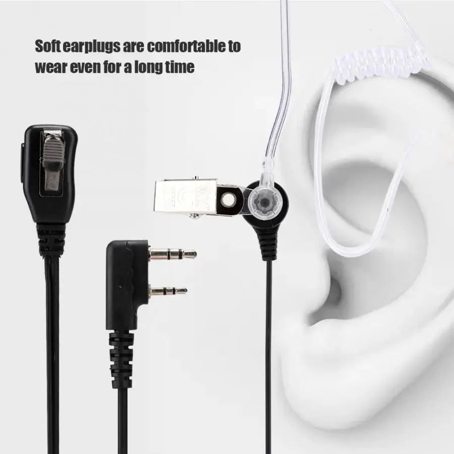 Наушники 2 Pin Акустическая трубка Гарнитура Walkie Talkies наушники для Retevis Kenwood Baofeng
