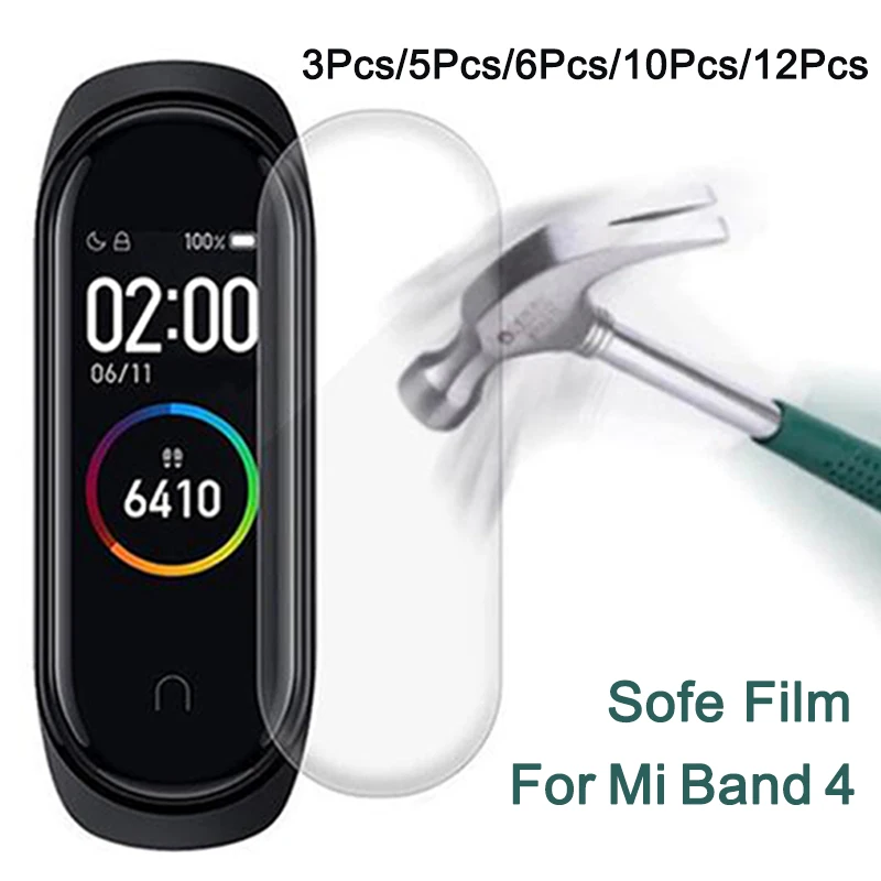 Защитная пленка для Xiaomi Mi Band 4 полное покрытие Защита Экрана Мягкая стеклянная на