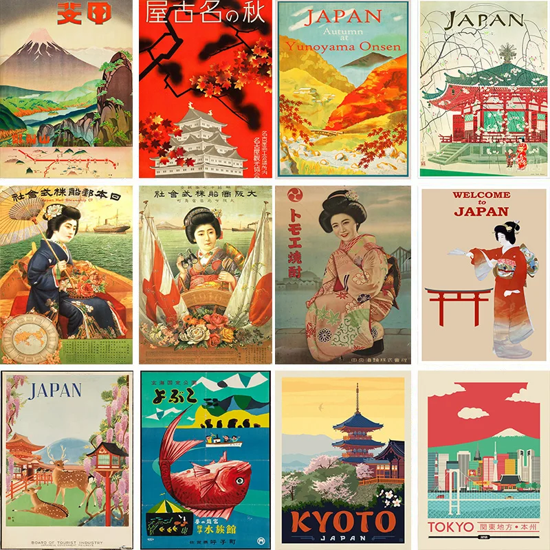 Постер поездок в Японии Токио винтажное украшение круизного судна