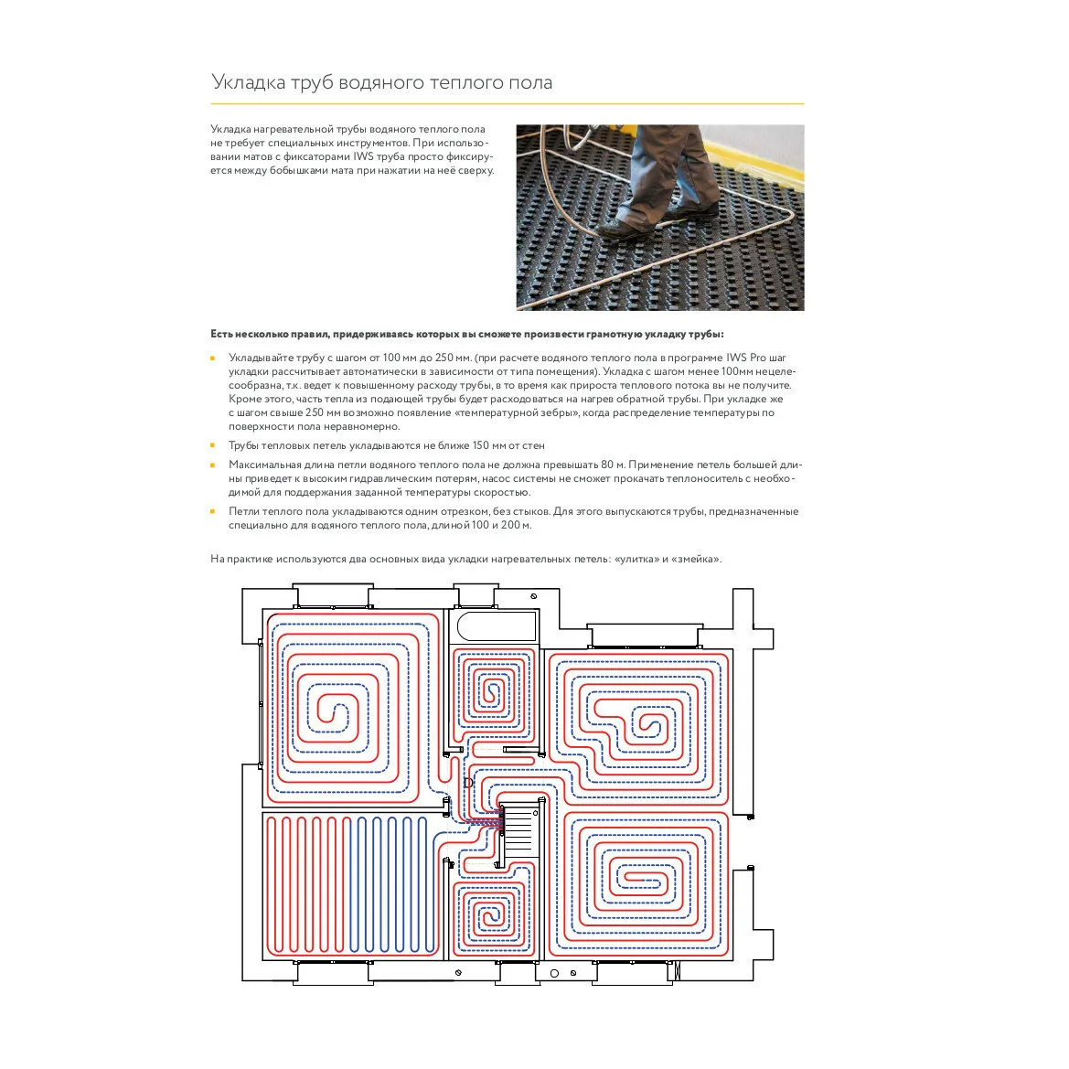 Mat with clamps 1100x700x38 for a water heated floor. Thermal insulation polystyrene coating. Warm floor | Обустройство дома