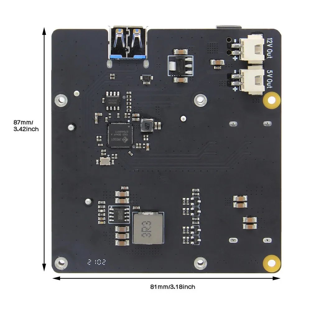 Плата расширения для Raspberry Pi 4 model B X880 двойная плата SATA Gen3 HDD 2 5/3 5 дюйма HDD/SSD |