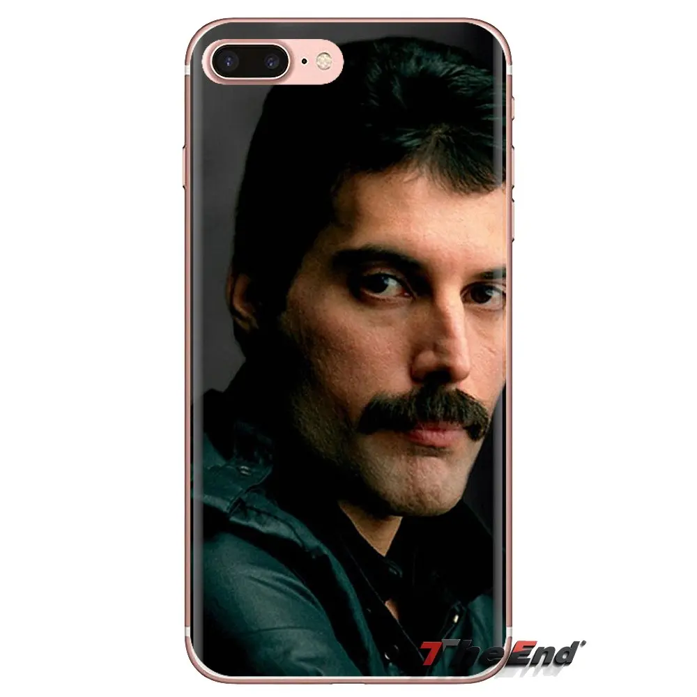 For Samsung Galaxy S3 S4 S5 Mini S6 S7 Edge S8 S9 S10 Plus Note 3 4 5 8 9 Soft Transparent Shell Case Freddie Mercury Queen band |