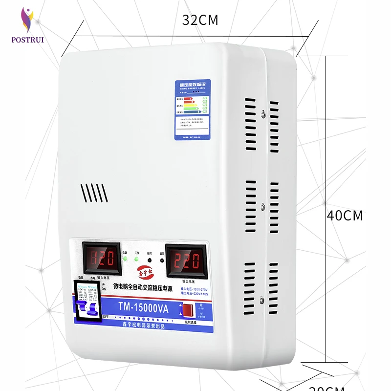Напряжение регуляторы 15000W 220 В Бытовая Автоматическая стабилизированный Питание
