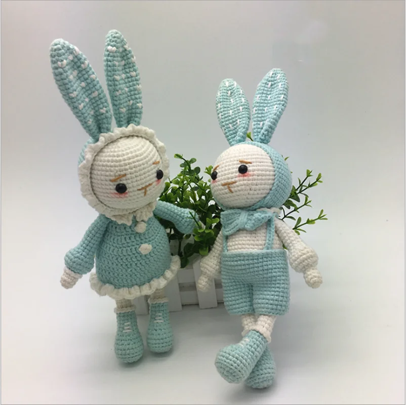 Пара любителей кроликов ручной работы художественное украшение для дома