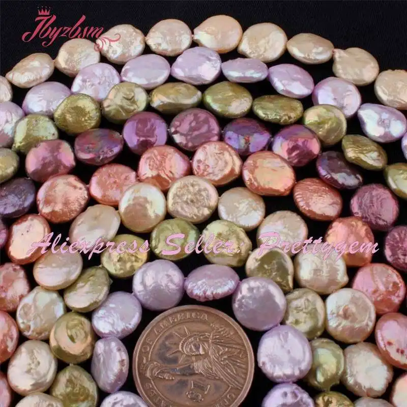 11 12 мм для монет Форма пресноводный жемчуг Натуральный камень натуральный