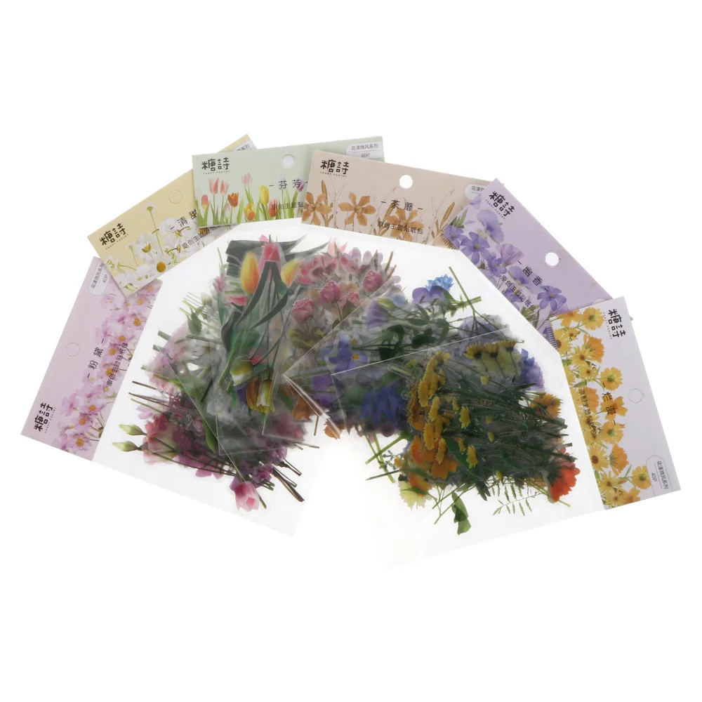 

240pcs DIY Scrapbook Sticker Flower Gift Wrapping Sticker Journal Planner Decor