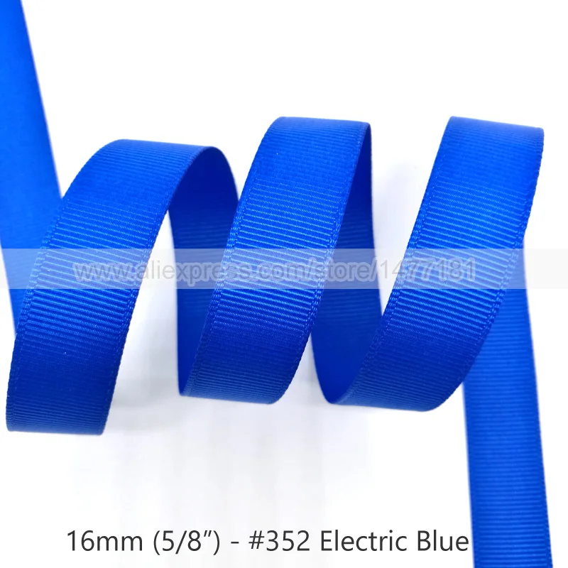 352 Electric Blue 20 ярдов) 6 мм 9 мм 16 мм 25 мм 38 мм 50 мм корсажная лента высокого качества полиэстер корсажная лента ручной работы - Цвет: 352 Electric Blue