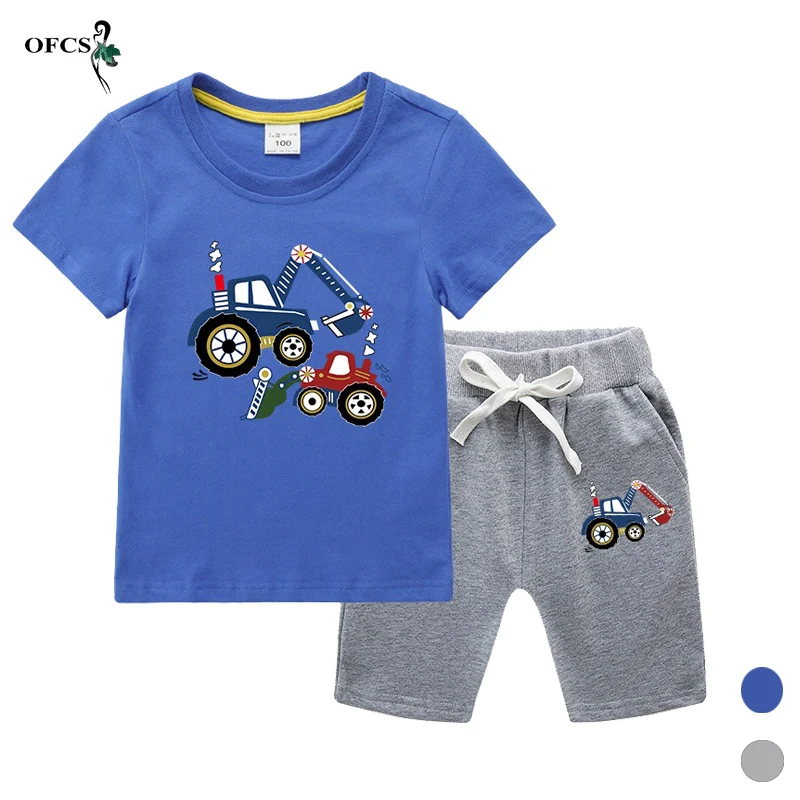 

Retail Sale Children's Suits Summer New Boy Girl Short Sleeve T-shirt+Shorts Fashion 2-12Years Unisex Sports Cotton Clothes 2Pcs