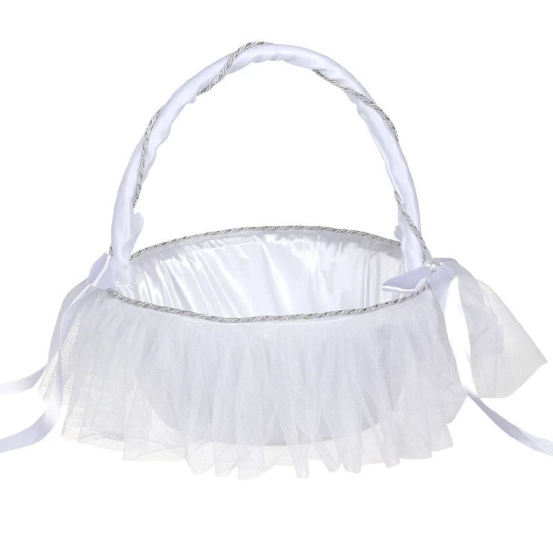 Романтическая белая атласная Свадебная церемония с бантом - Цена: 820,06 руб.