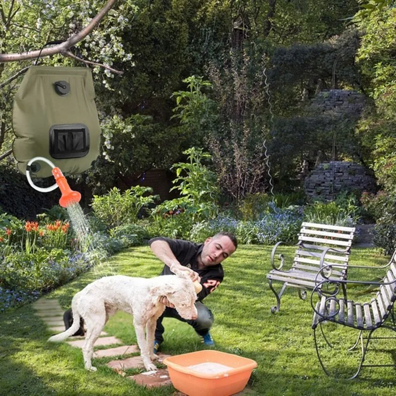 20л ПВХ Портативный Открытый Кемпинг Душ Пешие прогулки гидратация воды мешок