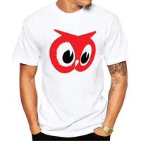 fpace fashion red owl printed men t shirt summer tshirts short sleeve casual tops funny owl face tees