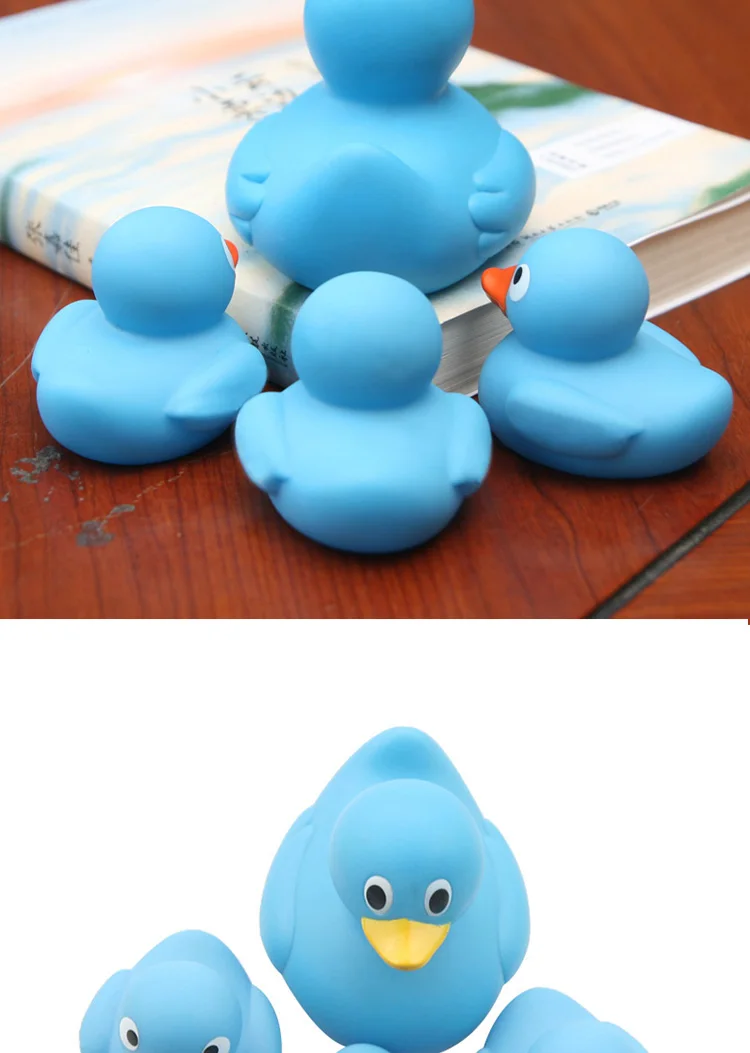 Bathing toys for children and babies One big plus three small blue ducks pinch and tell boys and girls to play with water toy su