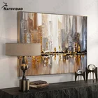 Позолоченная Картина на холсте, декор для комнаты, абстрактный граффити, печатный плакат, Скандинавская мода, гостиная, спальня, домашний декор, стены