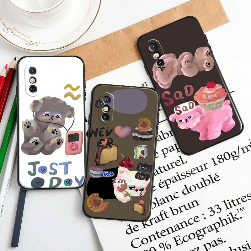 

Cute Plush Bear Phone Case For Huawei Honor 10i 9X 9 10 10X Lite 7X 8X 8C V9 V10 V20 20i 30 Pro Funda Coque Carcasa Cases TPU