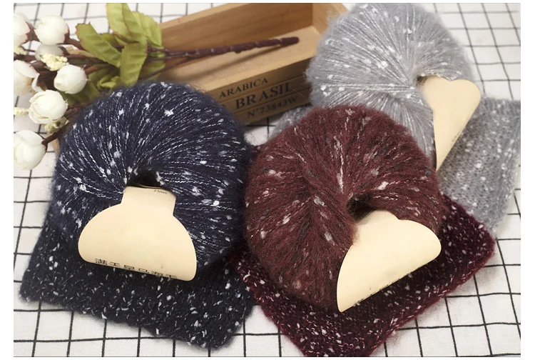 4 шт сегментная окрашенная Акриловая мохеровая пряжа мягкая теплая трикотажная