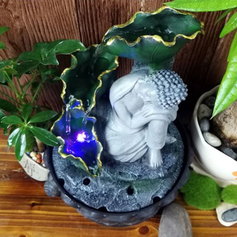 Сидячая фотография искусственная вода для гостиной фэн-шуй водный пейзаж