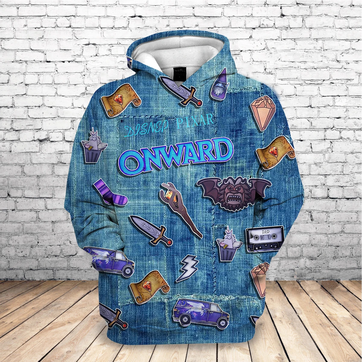 Мужская толстовка с имитацией джинсовой ткани Повседневная - Цена: 