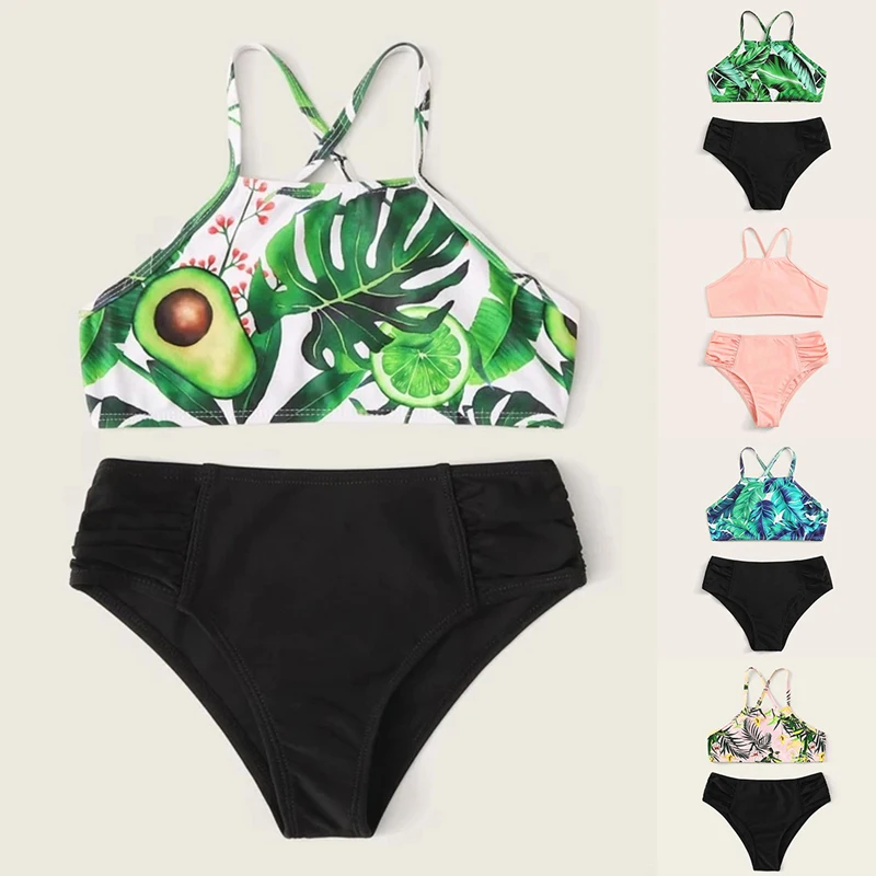 2020 одежда для купания девочек высокое качество 2 предмета купальный костюм