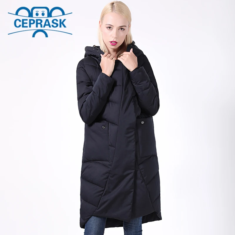 CEPRASK 2020 новая зимняя куртка женская коллекция теплые толстые парки с необычным