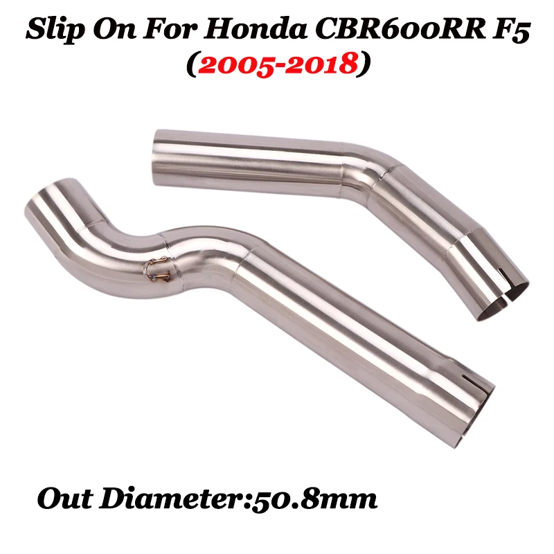 

Slip On For HONDA CBR600RR F5 2003-2018 CBR1000RR 2004-2007 Motorcycle Exhaust Escape Modified Middle Link Pipe Without Muffler