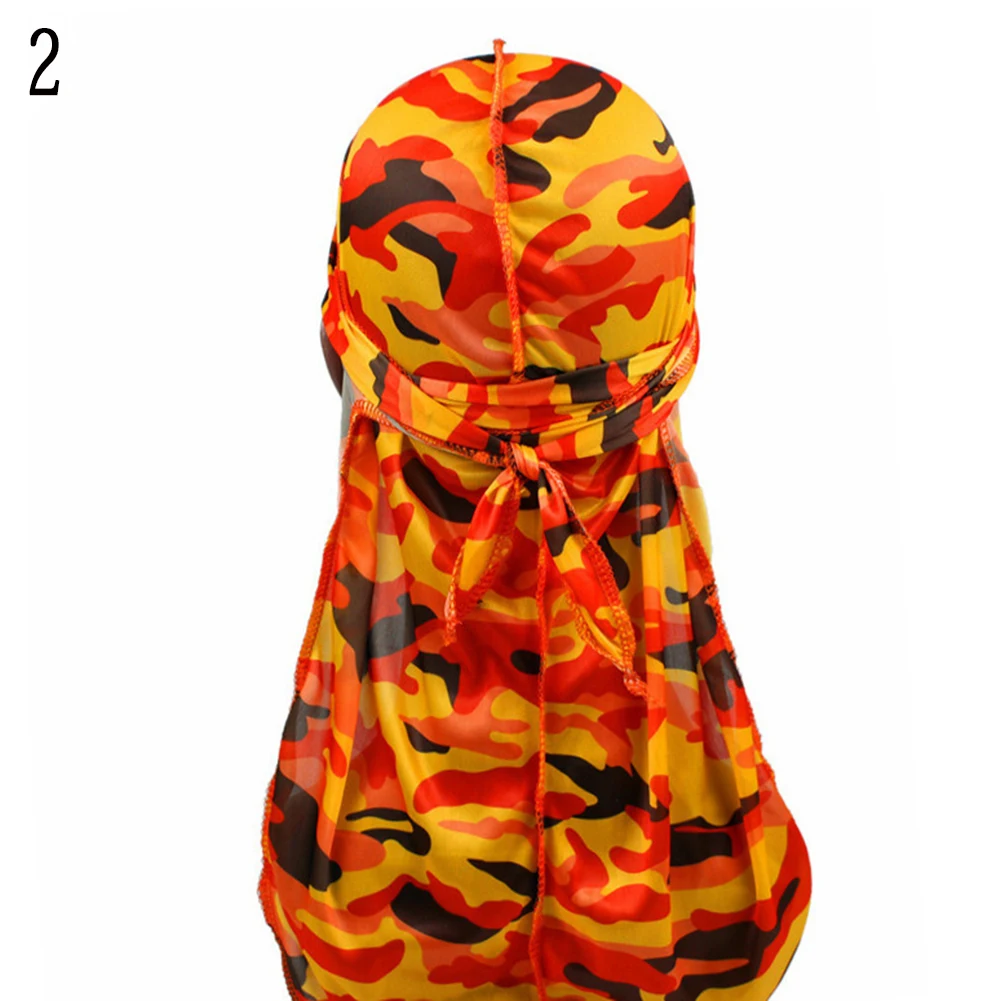 Модные камуфляжные мужские шелковые дорожные сумки тюрбан с принтом головные