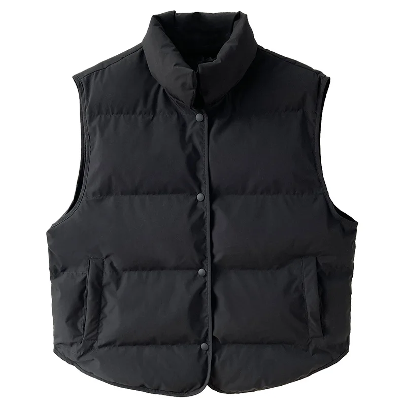 

Down jacket down cotton waistcoat women's short autumn and winter loose wear sleeveless bread jacket cotton jacket coat