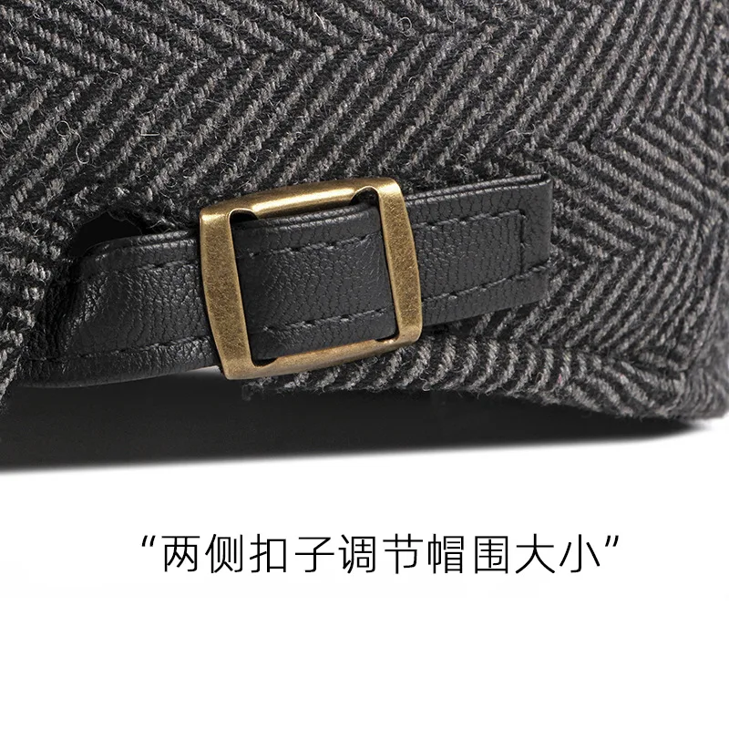 Мужская шапка для мужчин среднего возраста и пожилых людей Осень-зима шерстяной