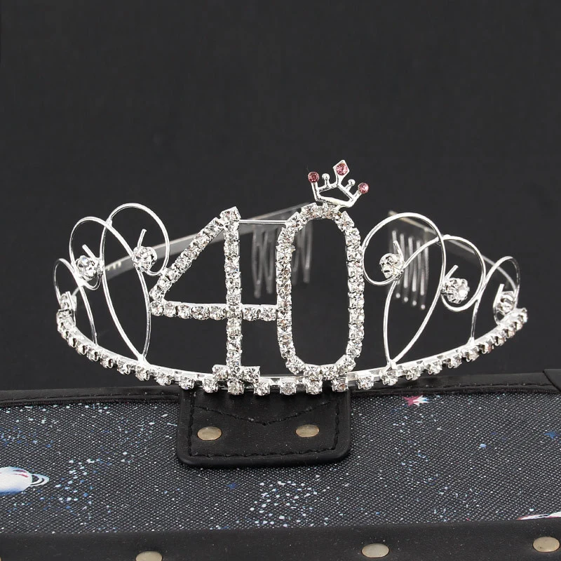 Тиара для 50 летнего дня рождения женщин королева стразы корона повязка на голову